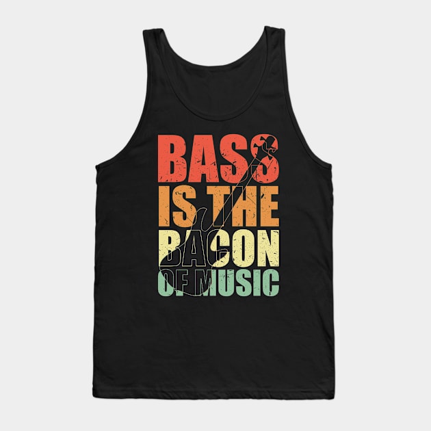 BASS IS THE BACON OF MUSIC funny bassist gift Tank Top by star trek fanart and more